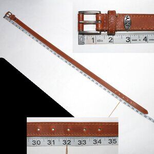 Large Jones New York Brown Natural Full Grain Cowhide & Genuine Leather Belt